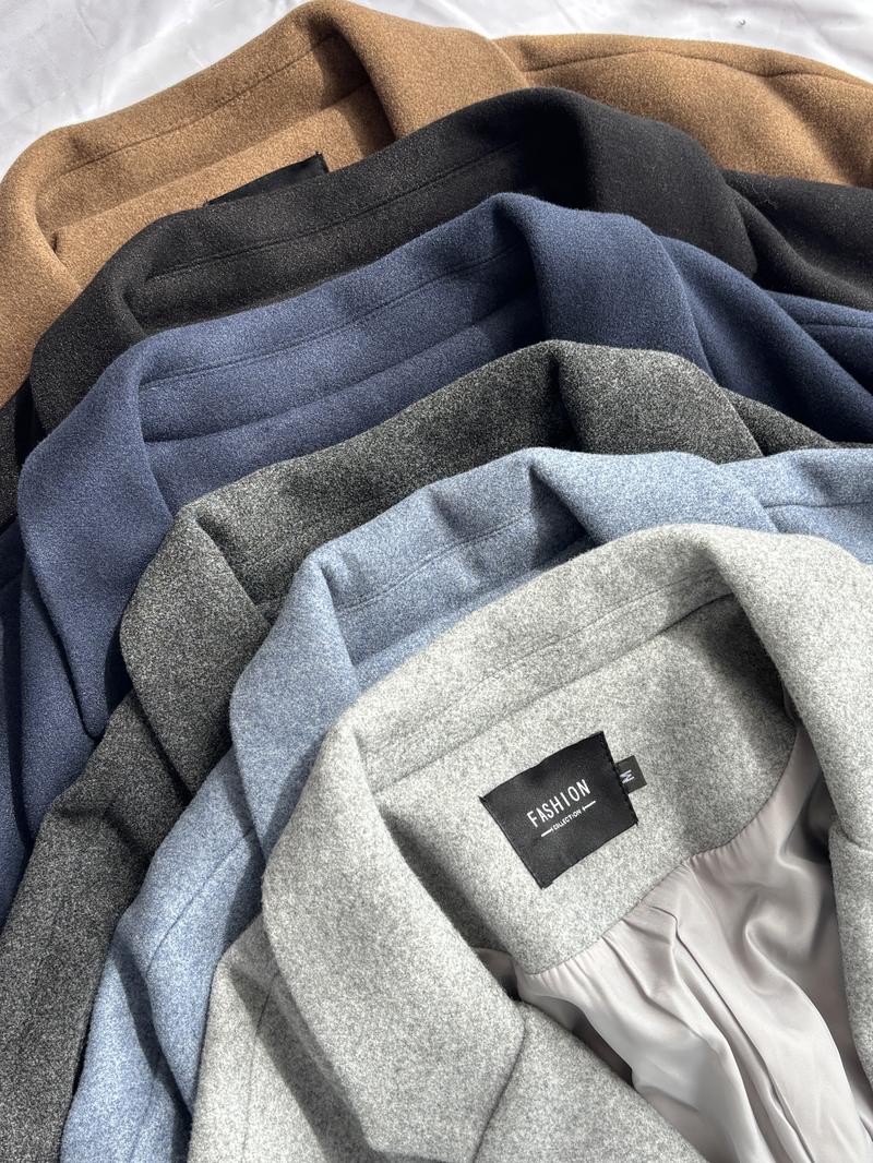 No-Iron Wool-Blend Trench Coat