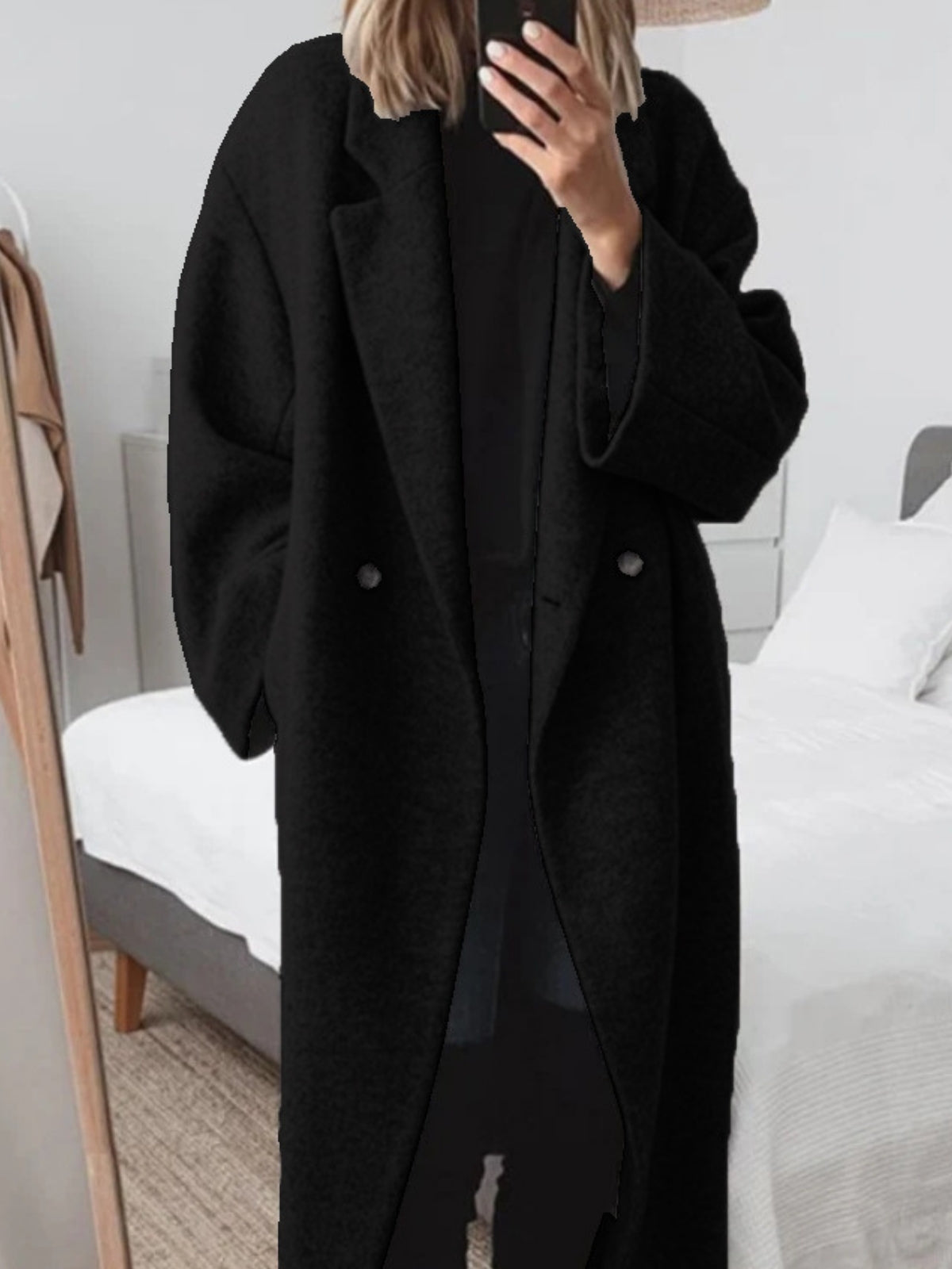 No-Iron Wool-Blend Trench Coat