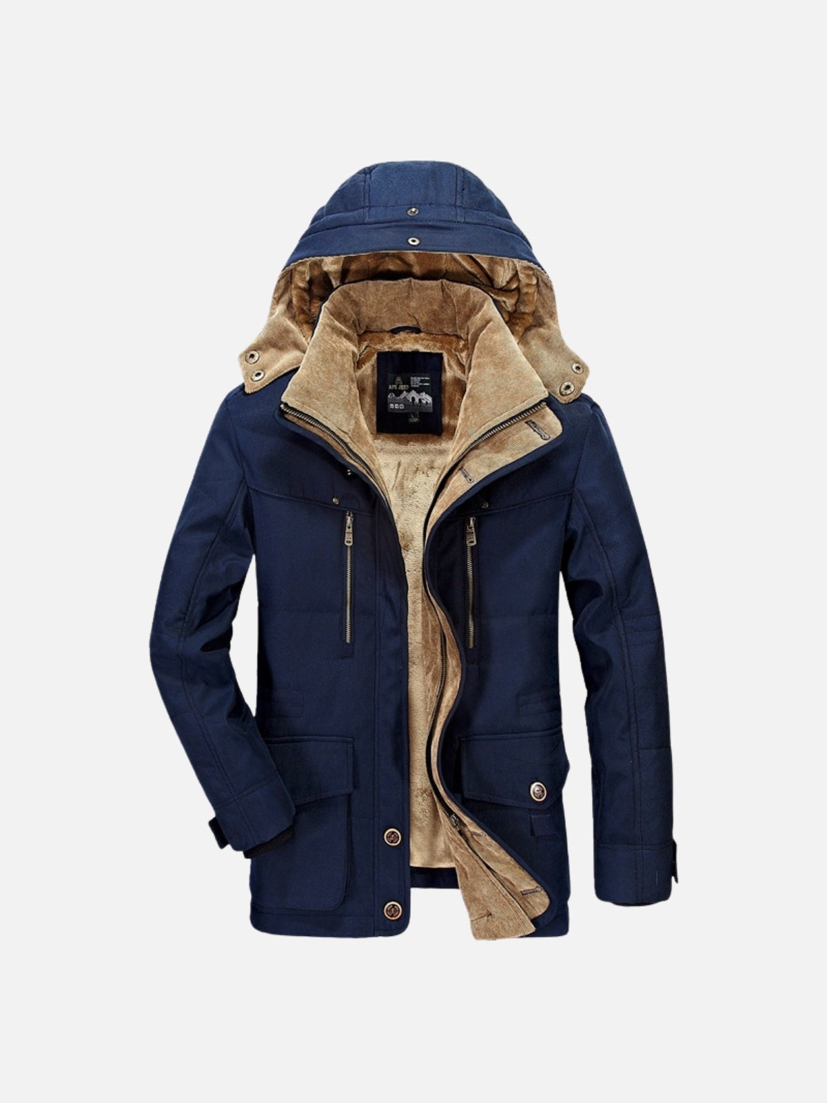 Insulated Mid-Length Hooded Jacket