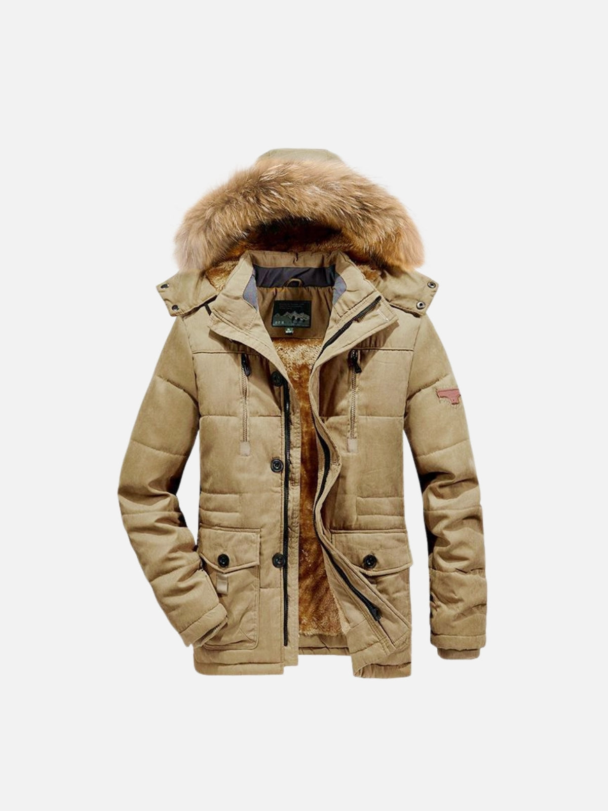 Insulated Mid-Length Hooded Jacket