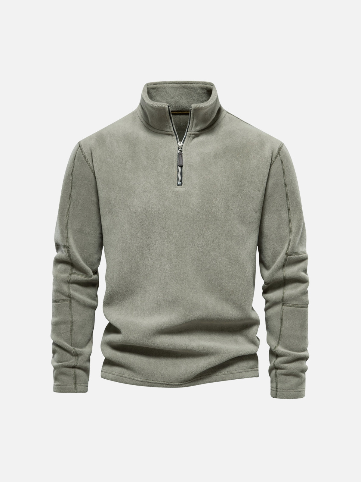 Half-Zip Fleece Stand Collar Sweatshirt