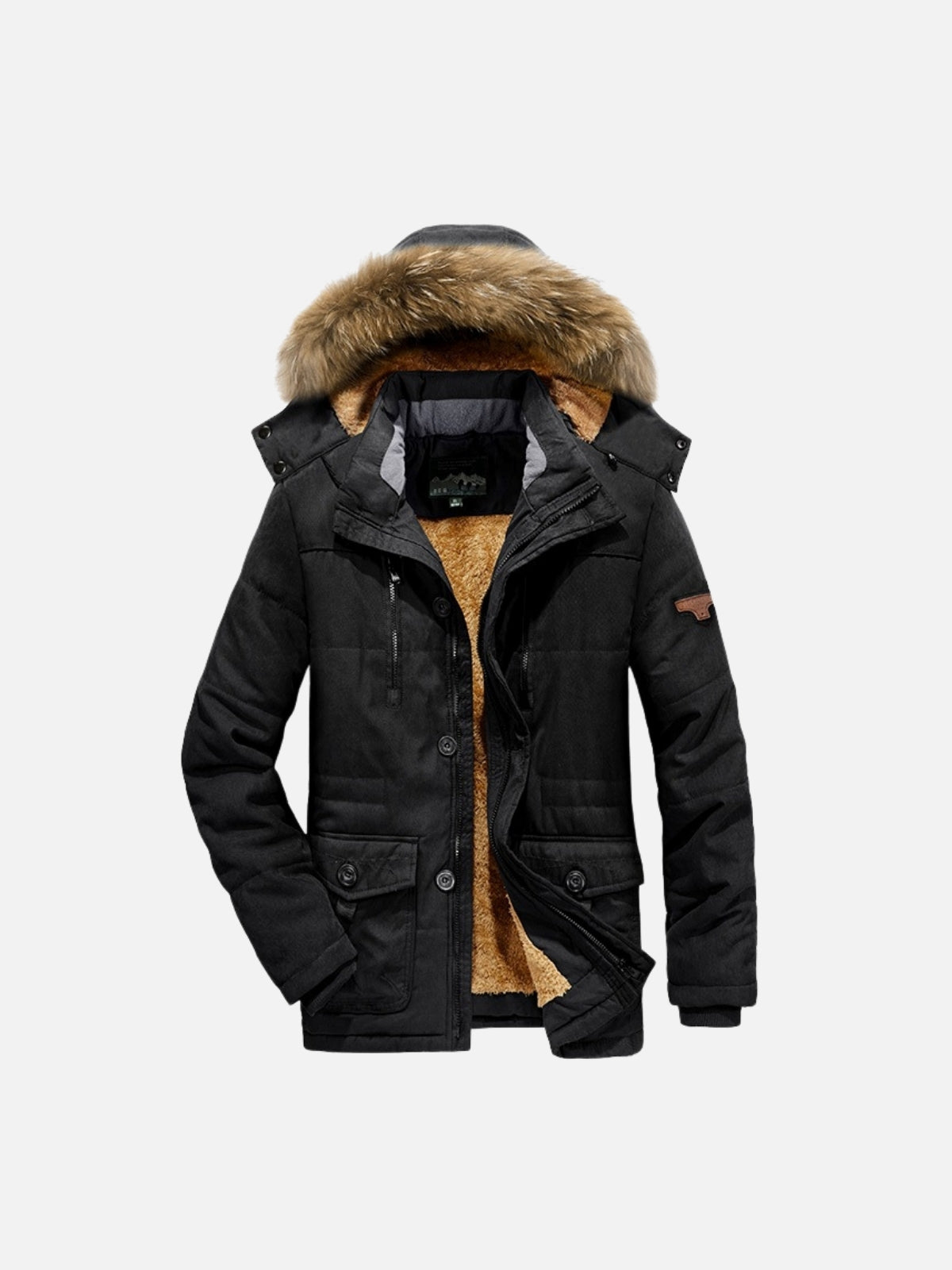 Insulated Mid-Length Hooded Jacket