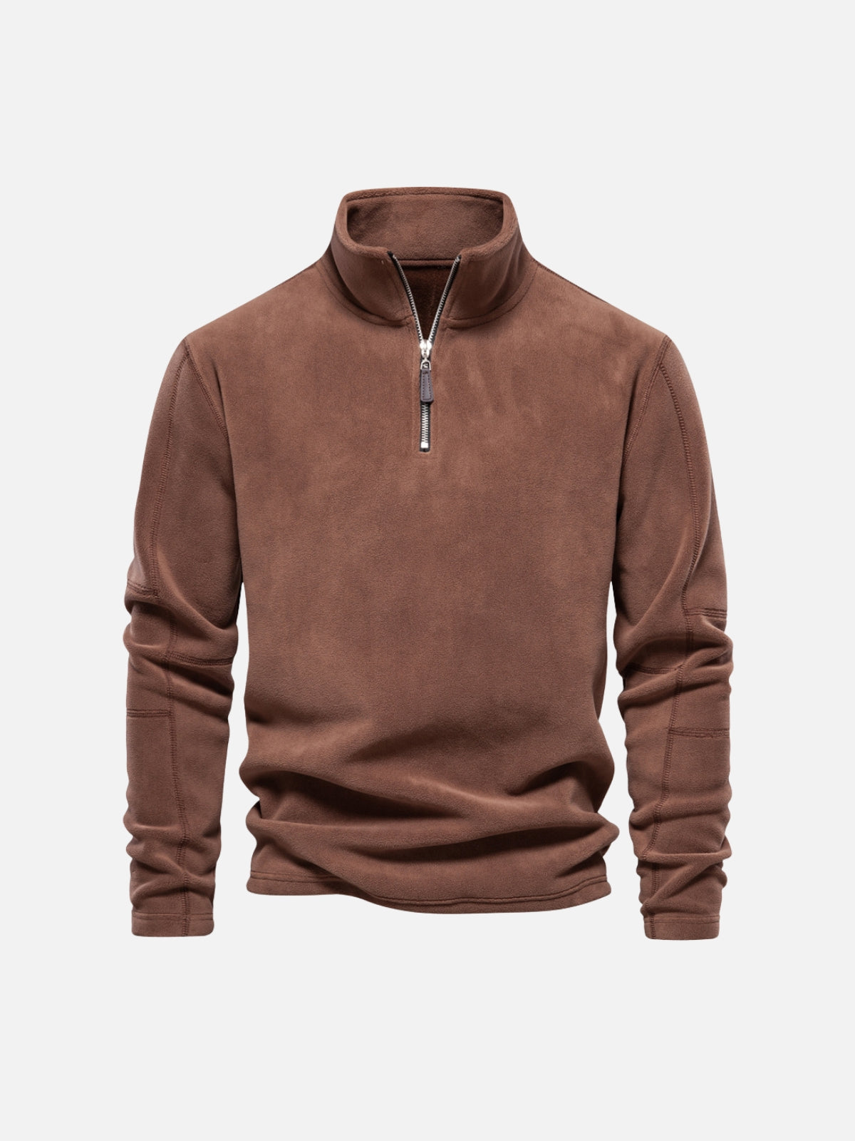 Half-Zip Fleece Stand Collar Sweatshirt
