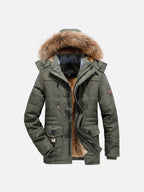 Insulated Mid-Length Hooded Jacket