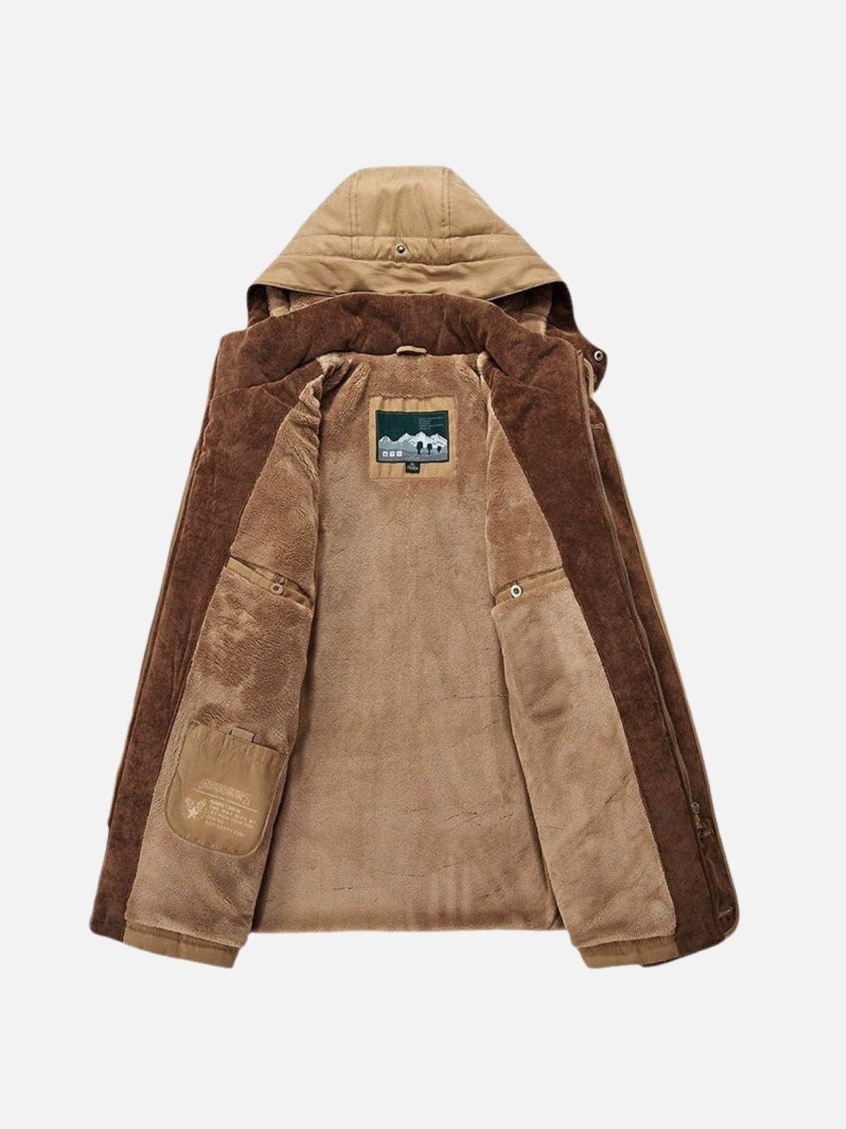 Insulated Mid-Length Hooded Jacket