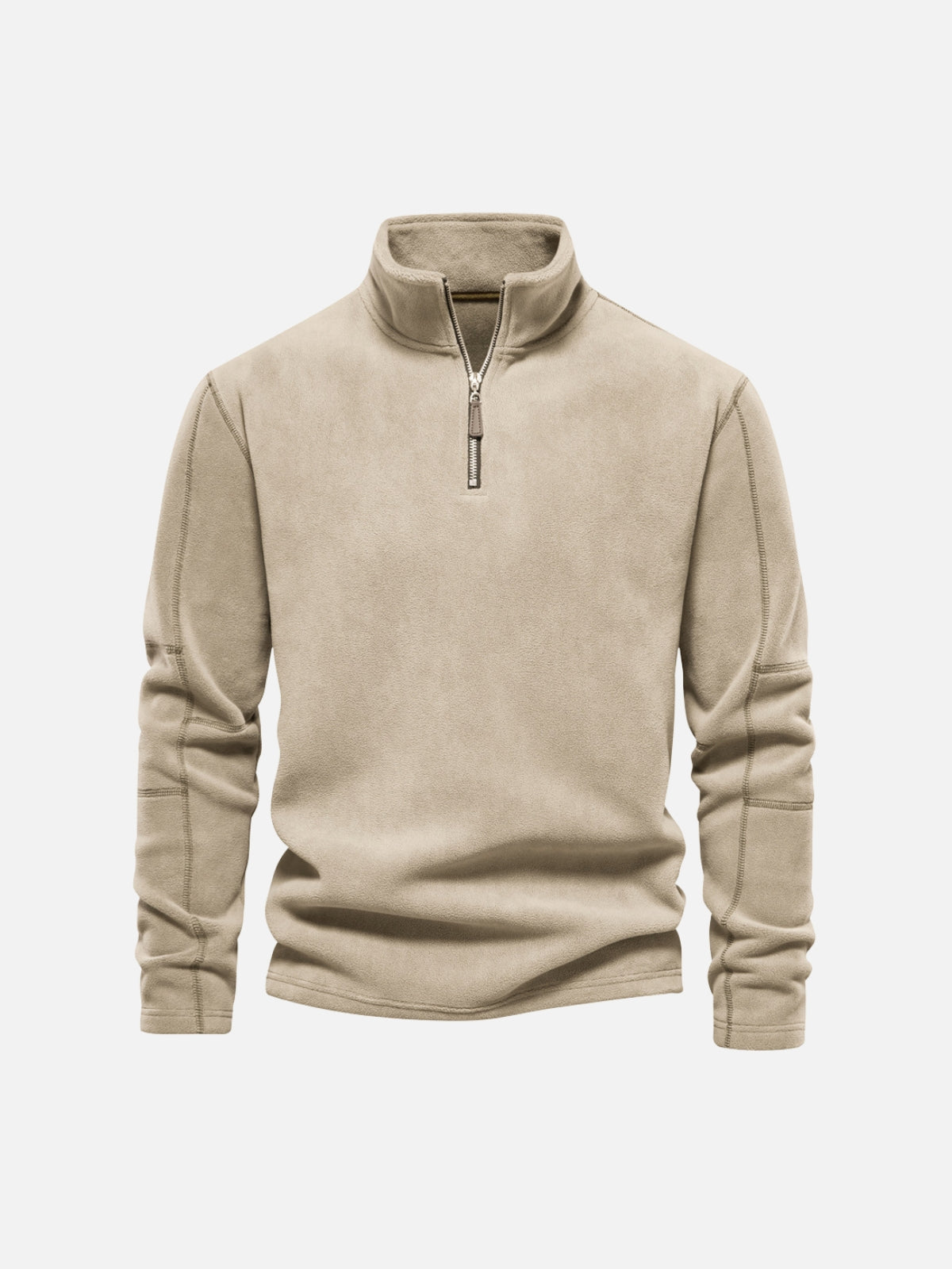 Half-Zip Fleece Stand Collar Sweatshirt