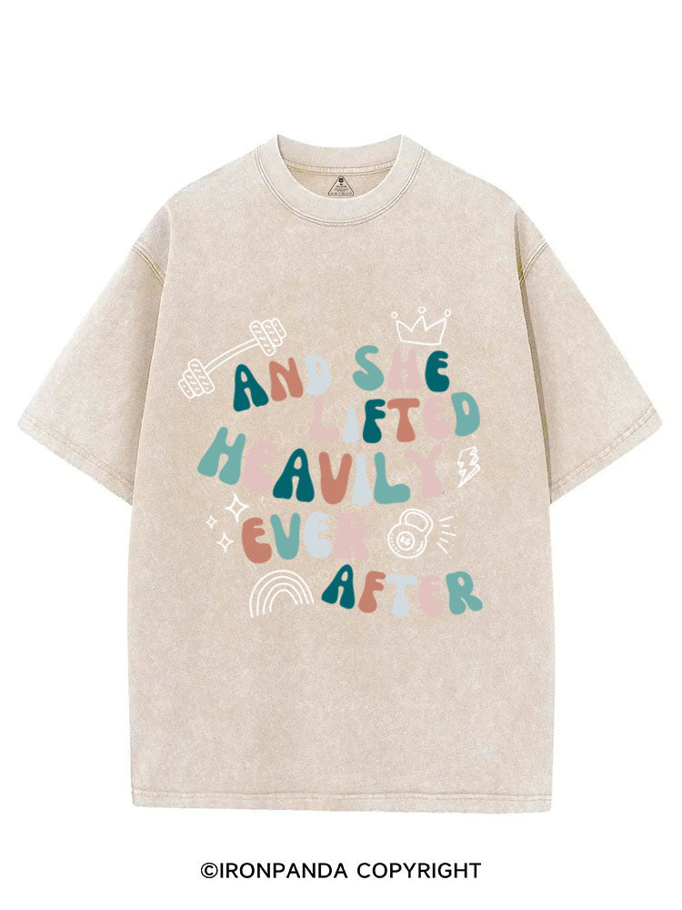 And She Lifted Heavily Ever After Vintage Gym Shirt