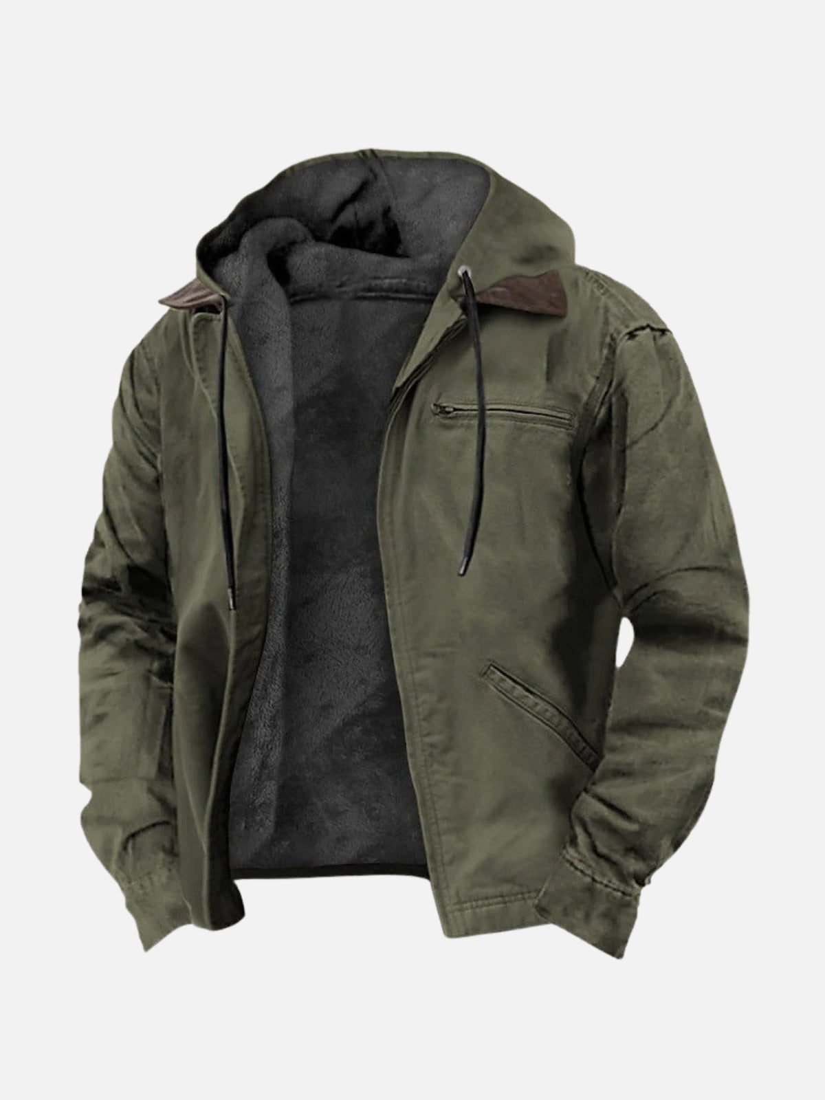 Thermal Fleece-Lined Hooded Jacket