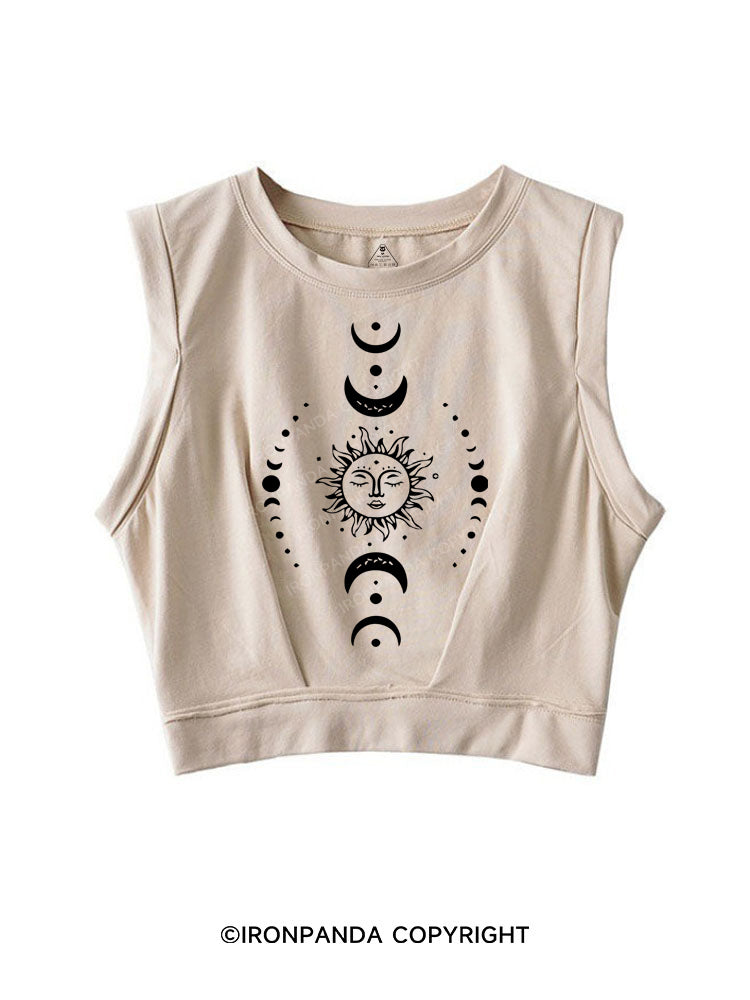 YOGA MOON Sleeveless Crop Tops