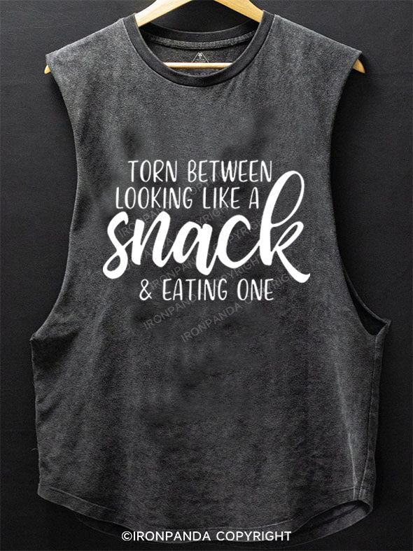 Torn Between A Snack and Eat One Scoop Bottom Cotton Tank