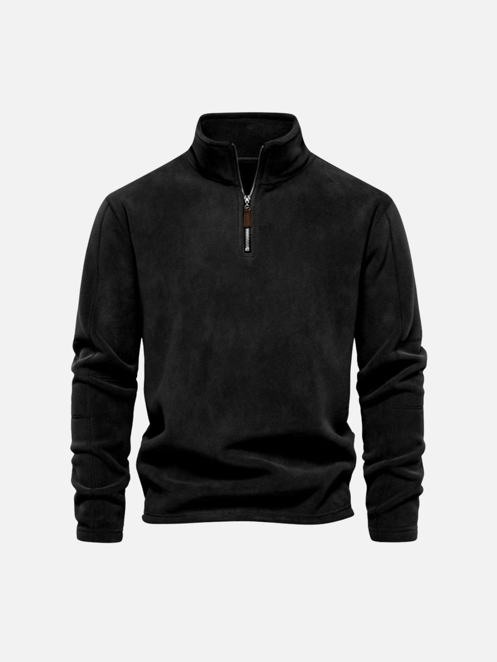 Half-Zip Fleece Stand Collar Sweatshirt