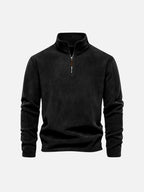 Half-Zip Fleece Stand Collar Sweatshirt