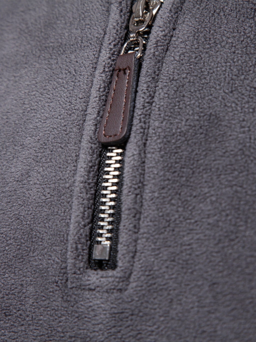 Half-Zip Fleece Stand Collar Sweatshirt