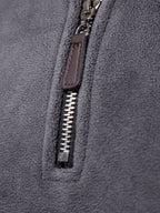 Half-Zip Fleece Stand Collar Sweatshirt