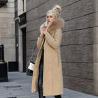 Hannah | Women’s Winter Quilted Coat with Hood Trim