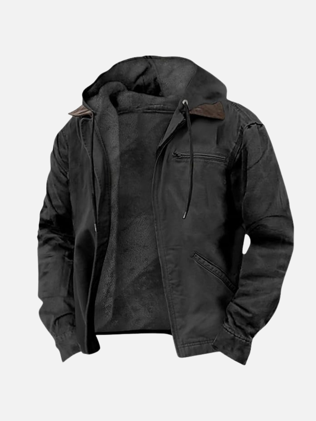 Thermal Fleece-Lined Hooded Jacket