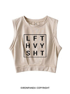 LFT HVY SHT Sleeveless Crop Tops