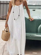 Strappy Backless Relaxed Home Dress