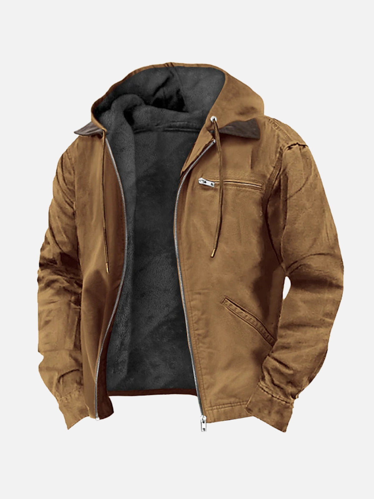 Thermal Fleece-Lined Hooded Jacket