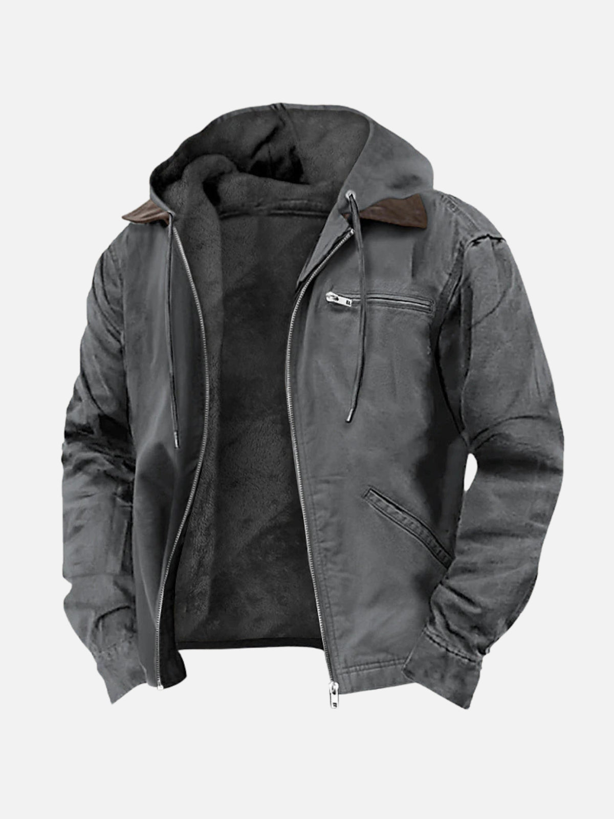 Thermal Fleece-Lined Hooded Jacket