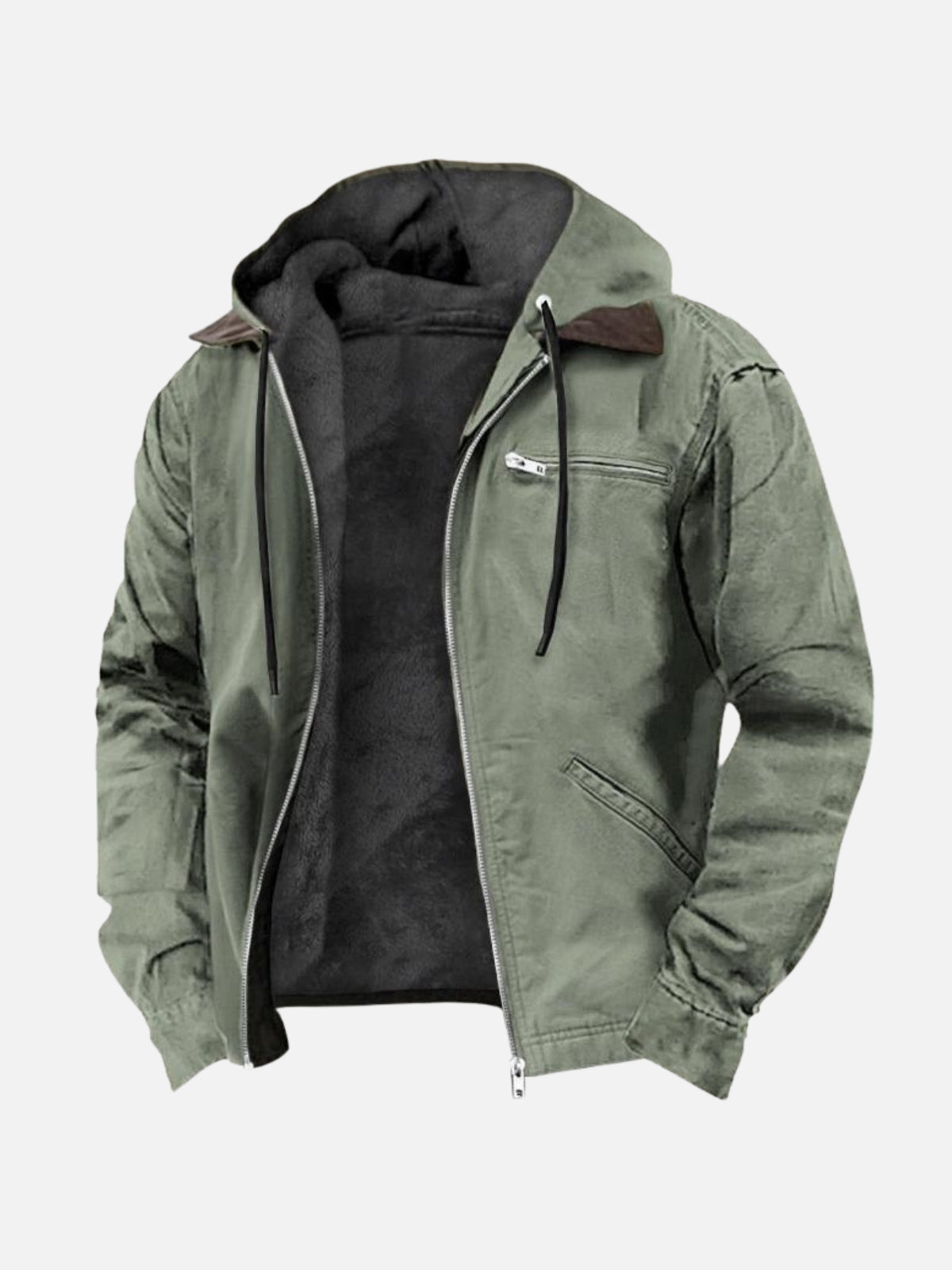 Thermal Fleece-Lined Hooded Jacket