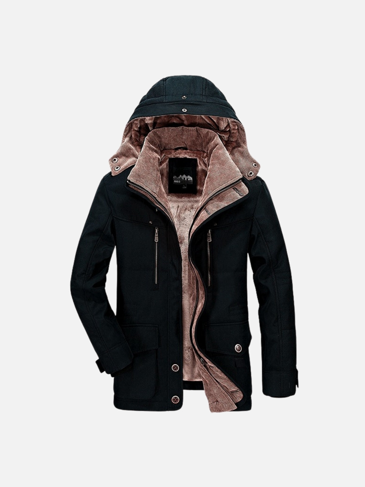 Insulated Mid-Length Hooded Jacket