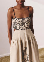 Fashionable printed swing dress