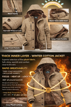 Insulated Mid-Length Hooded Jacket