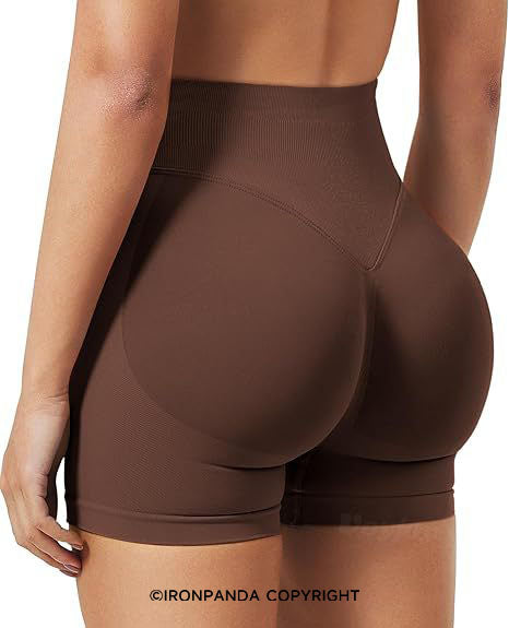 Stretchy Seamless High-Waist Booty Yoga Shorts