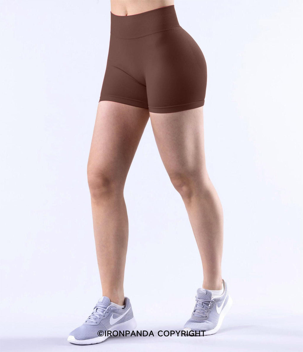 Stretchy Seamless High-Waist Booty Yoga Shorts