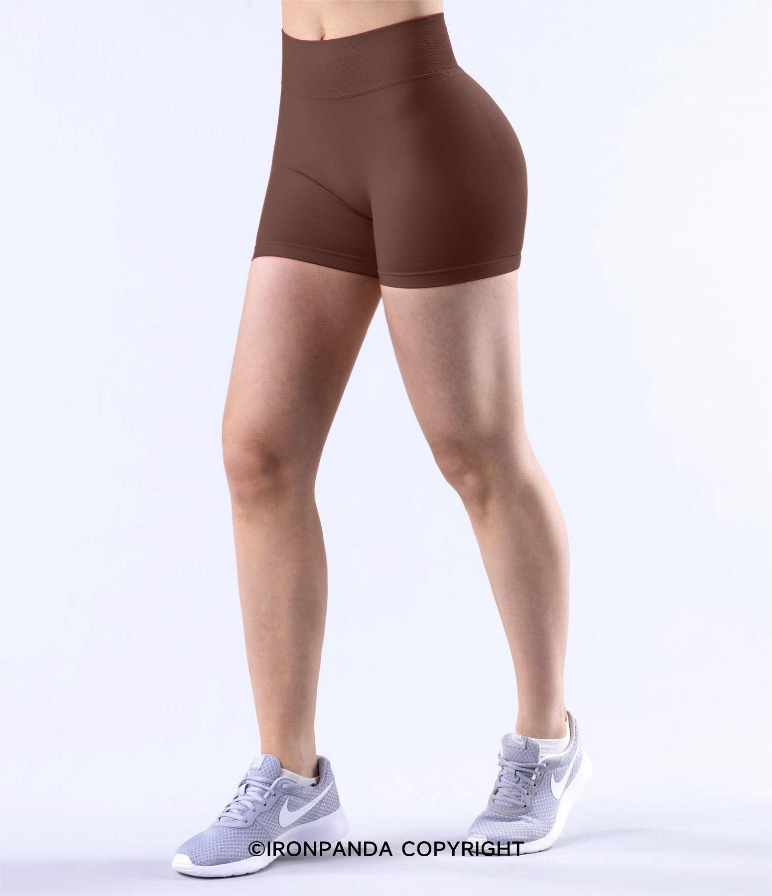 Stretchy Seamless High-Waist Booty Yoga Shorts