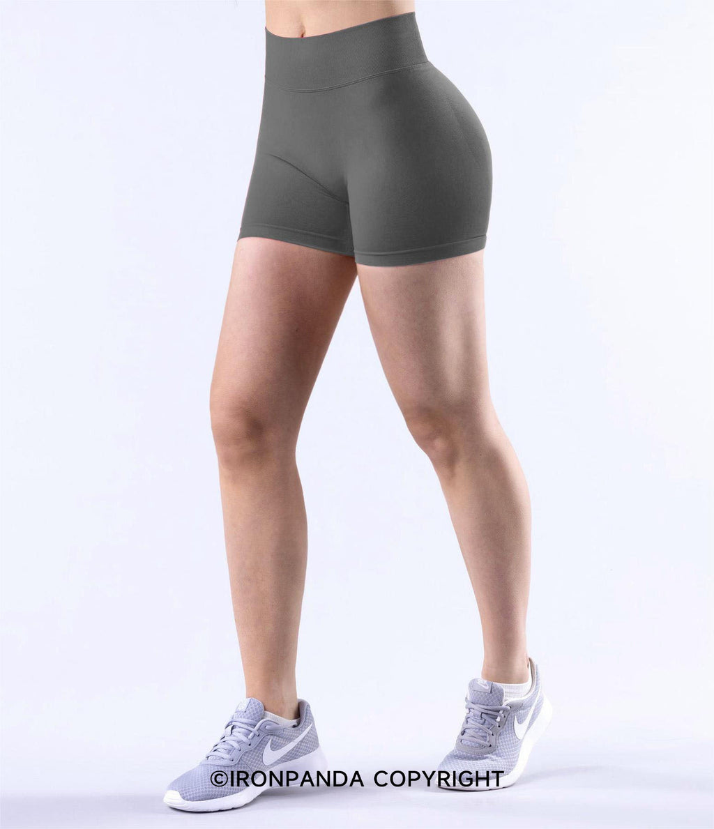 Stretchy Seamless High-Waist Booty Yoga Shorts
