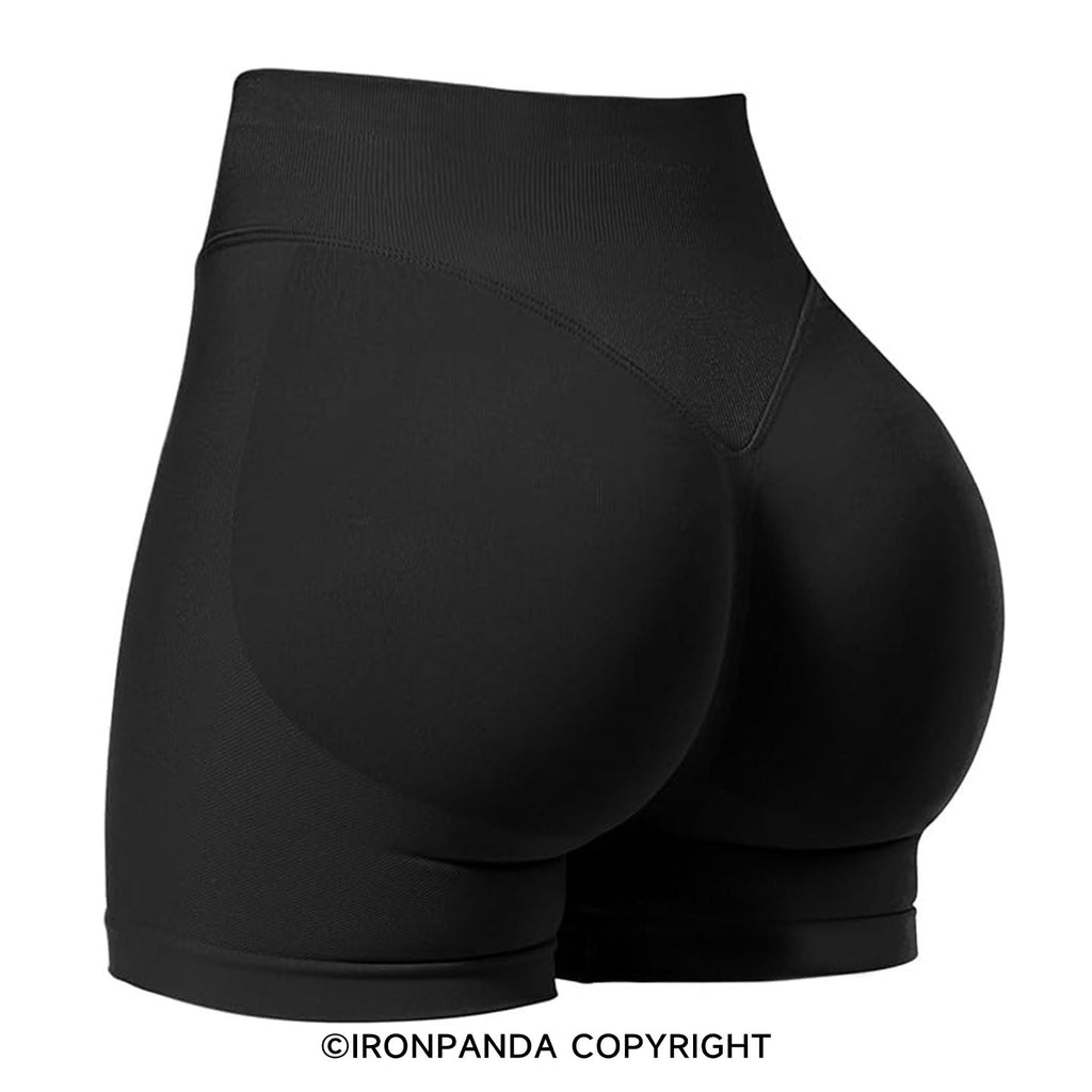 Stretchy Seamless High-Waist Booty Yoga Shorts