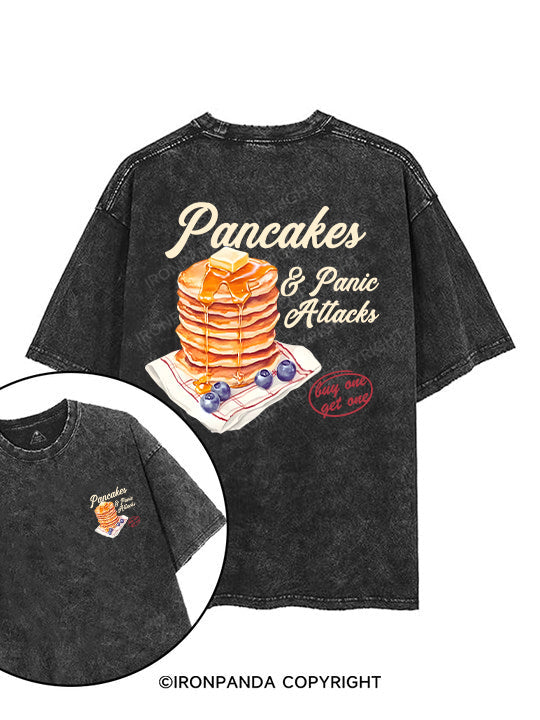 Pancakes & Panic Attacks printed Gym Shirt