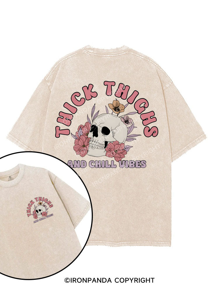 Thick Thighs printed Gym Shirt