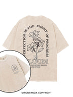 PERFECTION IS THE ENEMY OF PROGRESS printed Gym Shirt