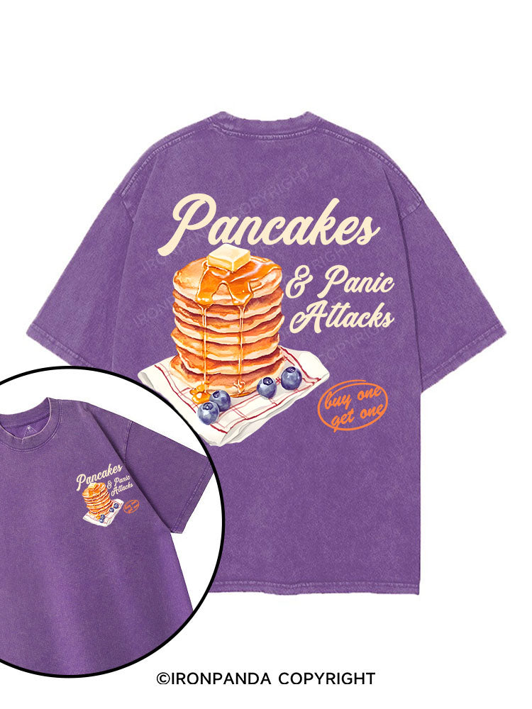 Pancakes & Panic Attacks printed Gym Shirt