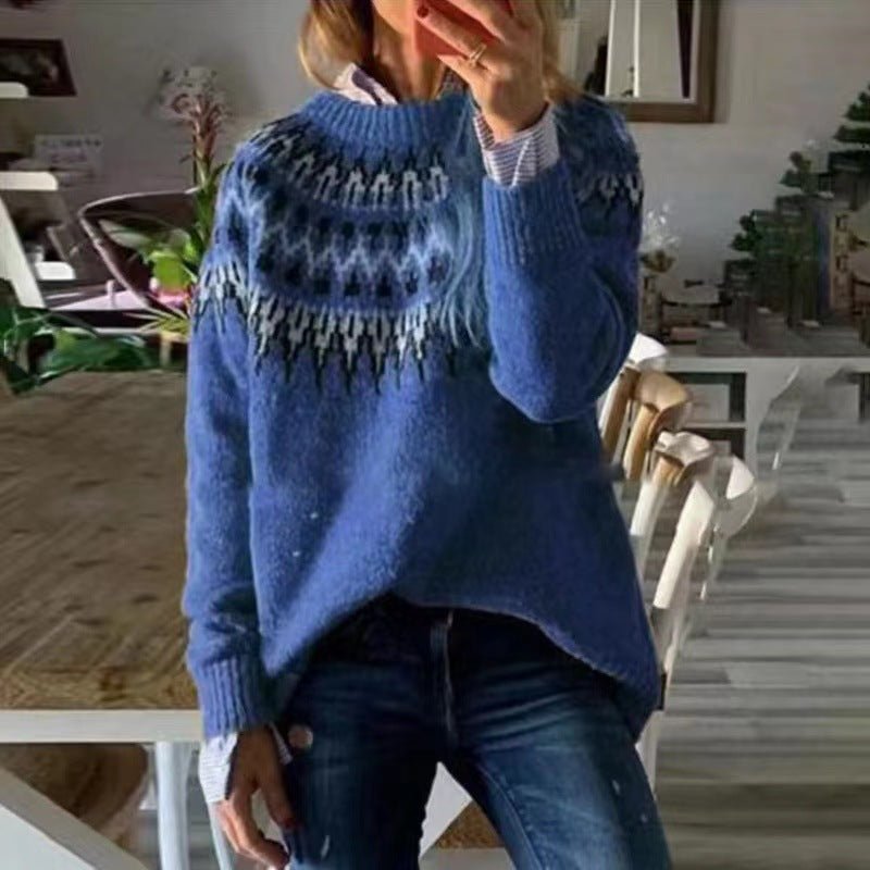 Dana | Women’s Winter Nordic Pattern Sweater