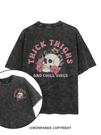 Thick Thighs printed Gym Shirt
