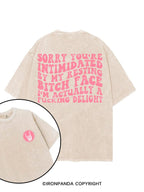 SORRY YOU'RE INTIMIDATED BY MY RESTING BITCH FACE printed Gym Shirt