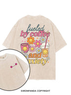 Fueled by Iced Coffee and Anxiety printed Gym Shirt