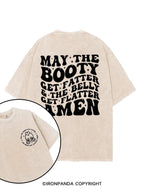 May The Booty Get Fatter And The Belly Get Flatter Amen printed Gym Shirt