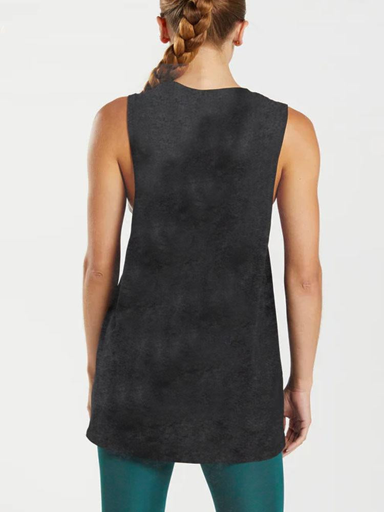 Strong As A Mom Scoop Bottom Cotton Tank