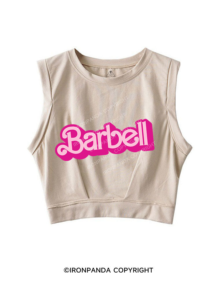 Barbell Sleeveless Crop Tops