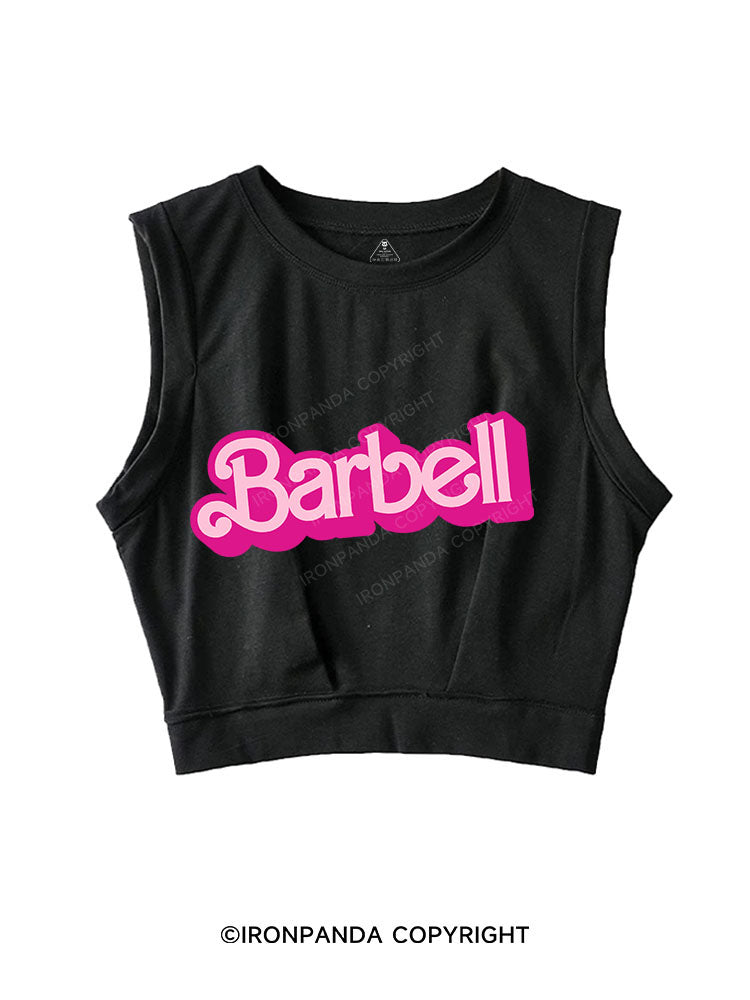 Barbell Sleeveless Crop Tops
