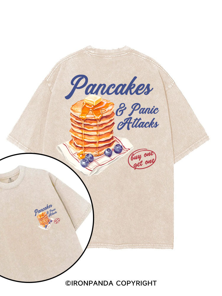 Pancakes & Panic Attacks printed Gym Shirt