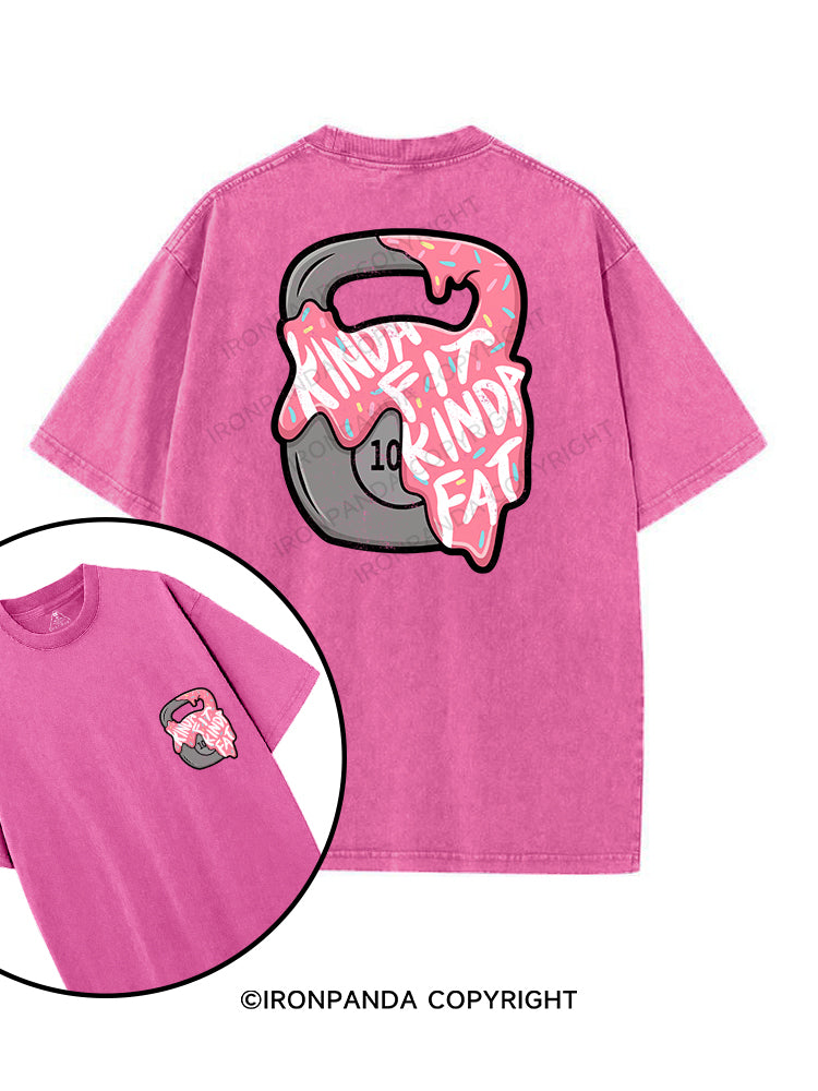 kinda fit sorta fat printed Gym Shirt